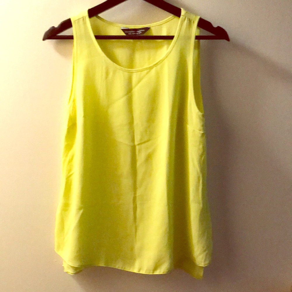 Lemon yellow colored summer top